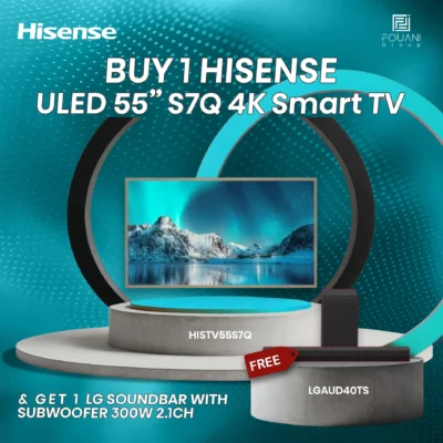 Hisense TV ULED 55 Inch S7Q 4K Smart TV Mini-LED 144Hz VRR Gaming TV