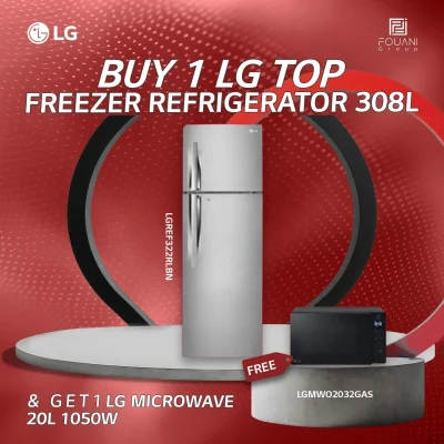LG Top Freezer Refrigerator 308L  (GL-C322RLBN)