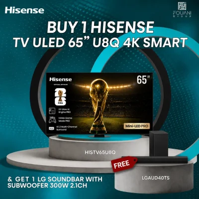 Hisense TV ULED 65 Inch U8Q 4K Smart Mini-LED VRR QLED Gaming TV
