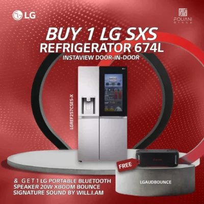 LG SxS Refrigerator 674L (GC-X257CSES) InstaView Door-in-Door