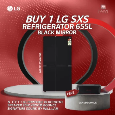 LG SxS Refrigerator 655L (GC-B257KGHW) Black Mirror