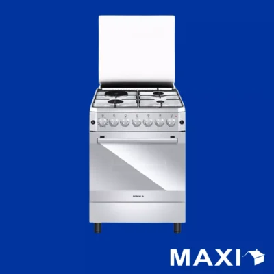 Maxi Gas Cooker 60×60 CM (3+1) Burners Inox (PLUS)