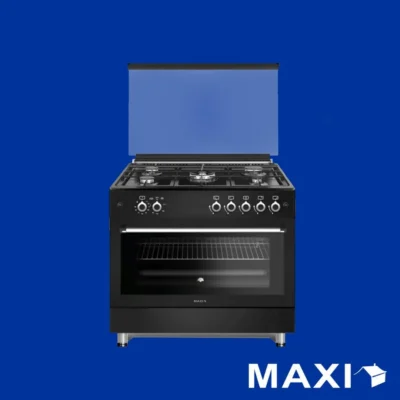 Maxi Gas Cooker 60×90 CM (5) Burners Shine Line Black Matte (FK961MBB)