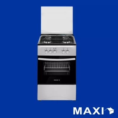Maxi Gas Cooker 50×50 CM (4) Burners Black & Grey (BASIC)