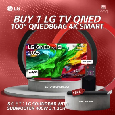 LG TV QNED 100 Inch QNED86A6 4K Smart TV AI Magic Remote webOS24